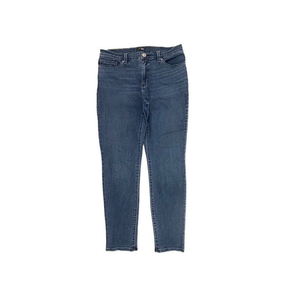 Lee Slimming Fit Skinny Leg Women's size 10P Dark Wash‎ Blue Denim jeans